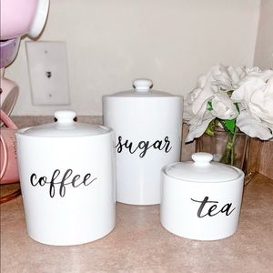SUGAR, COFFEE, TEA CANISTERS